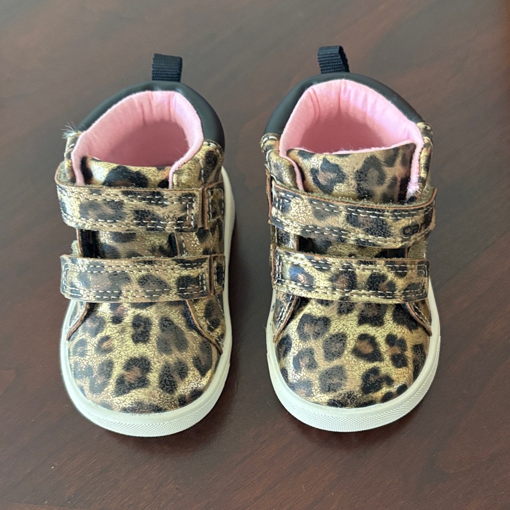 Carter's Baby Leopard Print Sneakers with Pink Interior